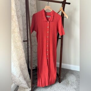 THE NORMAL BRAND knit polo dress